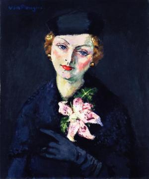 Woman With An Orchid Artwork by Kees Van Dongen