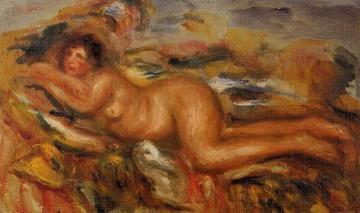 Nude on the Grass Artwork by Pierre Auguste Renoir