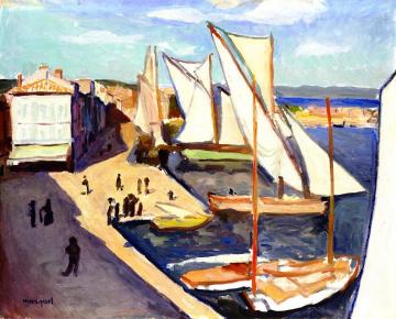 The Port of Saint-Tropez Artwork by Albert Marquet