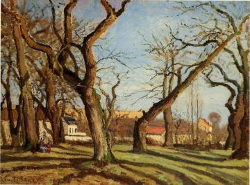 Groves of Chestnut Trees at Louveciennes Artwork by Camille Pissarro