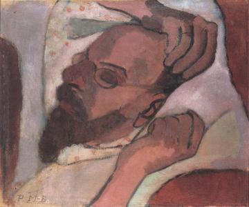 Otto Modersohn, sleeping Artwork by Paula Modersohn-Becker