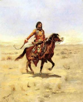 Indian Rider Artwork by Charles Marion Russell