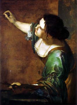 Self-Portrait as the Allegory of Painting Artwork by Artemisia Gentileschi