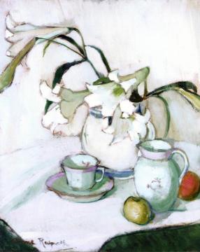 Lilies Artwork by Anne Redpath