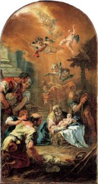 Adoration of the Shepherds Artwork by Sebastiano Ricci