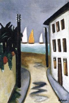 Small Landscape, Viareggio Artwork by Max Beckmann
