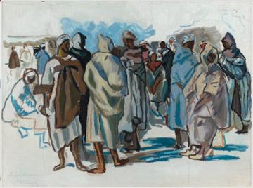 Market in Marrakesh Artwork by Zinaida Serebriakova