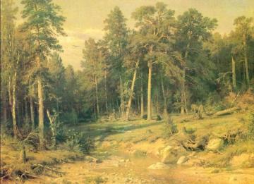 Pinery. Ship Timber In Viatka's Province Artwork by Ivan Ivanovich Shishkin