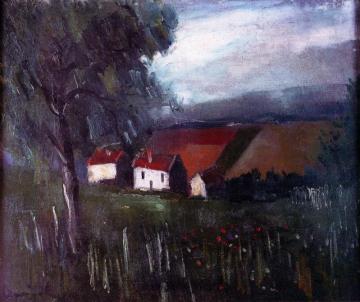 Landscape, Small Farm Artwork by Maurice De Vlaminck
