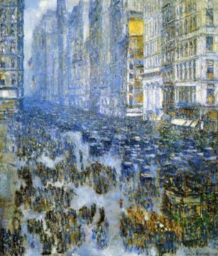 Fifth Avenue in Winter Artwork by Frederick Childe Hassam
