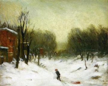 Seventh Avenue In The Snow Artwork by Robert Henri