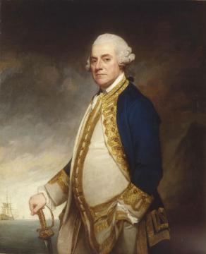 Admiral Sir Charles Hardy Artwork by George Romney