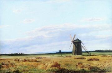 Windmill Afield Artwork by Ivan Ivanovich Shishkin