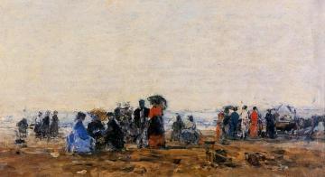 Beach Scene Artwork by Eugène-Louis Boudin