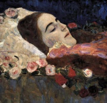 Ria Munk On Her Deathbed Artwork by Gustav Klimt