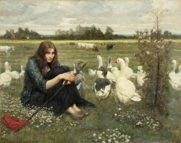 The Goose Girl Artwork by Valentine Cameron Prinsep