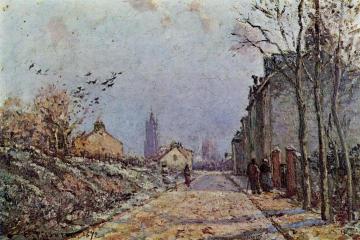 Street: Snow Effect Artwork by Camille Pissarro