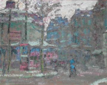 Le Cirque Médrano, Paris Sous La Neige Artwork by Victor Charreton