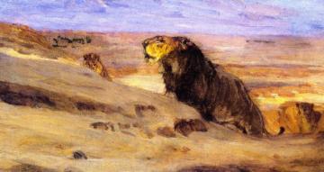 Lions In The Desert Artwork by Henry Ossawa Tanner