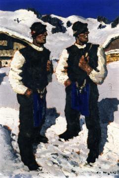 Farmer's Sunday Artwork by Alfons Walde