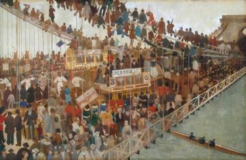 Hammersmith Bridge on Boat-race Day Artwork by Walter Greaves