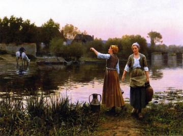 The Water Carriers Artwork by Daniel Ridgway Knight