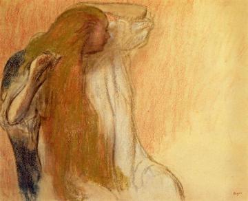Woman Combing Her Hair Artwork by Edgar Degas