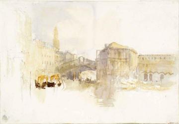 Venice, The Rialto Bridge from the North Artwork by Joseph Mallord William Turner