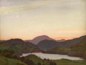 Sunset, Llyn Gwynant Artwork by Harold Speed