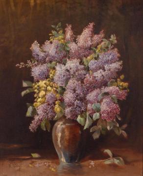 Lilacs In A Vase Artwork by Karl Vikas