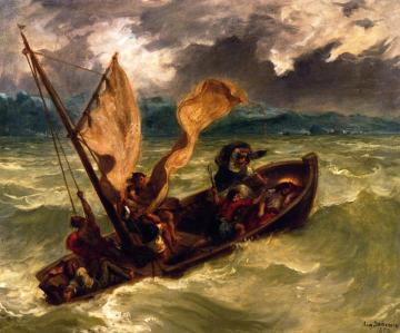 Christ on the Sea of Galilee Artwork by Eugène Delacroix