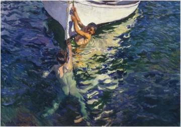 The White Boat, Javea Artwork by Joaquin Sorolla y Bastida
