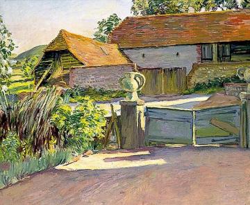 The Barns From The Garden Artwork by Duncan Grant