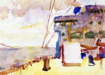 On Board The S. S. Alesia Artwork by Charles W. Hawthorne