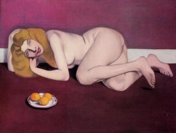 Nude Blond Woman With Tangerines Artwork by Felix Vallotton