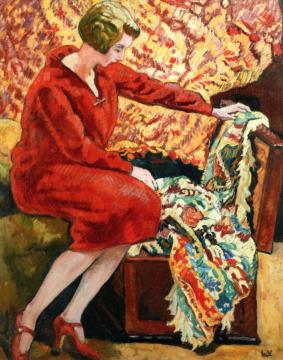 Woman With A Chest Artwork by Louis Valtat