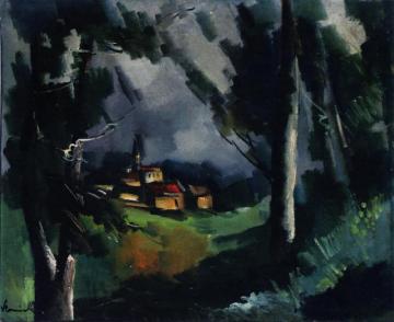 Village Artwork by Maurice De Vlaminck
