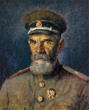 Portrait of Major-General A. R. Zlobin Artwork by Ilya Mashkov