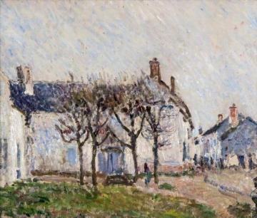 Village Street, Moret-sur-loing Artwork by Alfred Sisley