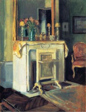 Interior of our Apartment, 6 rue Victor Considerant Artwork by Alson Skinner Clark