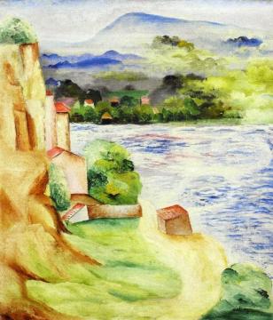 By The Sea In Provence Artwork by Moise Kisling