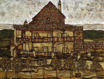 House with Shingles Artwork by Egon Schiele