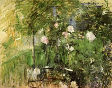 A Corner of the Rose Garden Artwork by Berthe Morisot