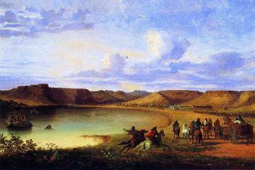 Fort Benton Indians, Fort Benton, Montana Artwork by John Mix Stanley