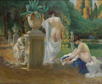 Women by the Pond Artwork by Nikolai Petrovich Bogdanov-belsky