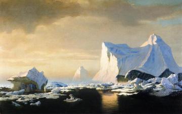 Icebergs in the Arctic Artwork by William Bradford