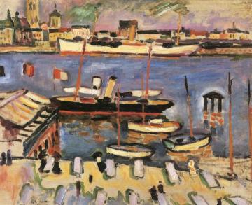 The White Boat Artwork by Georges Braque