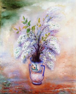 Still Life with Mimosa Artwork by Reuven Rubin