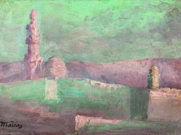 Egyptian Landscape Artwork by Konstantinos Maleas