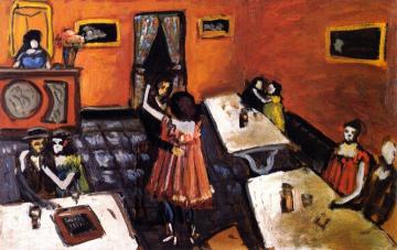 Couples in a Bistro Artwork by Auguste Chabaud